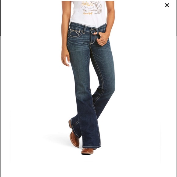 Ariat Denim - Ariat REAL MidRise Stretch Whipstitch Boot Cut 34L